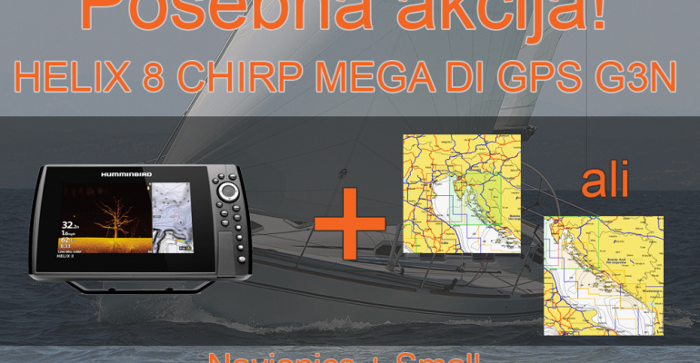 HELIX 8 CHIRP MEGA DI GPS G3N  + Navionics + Small