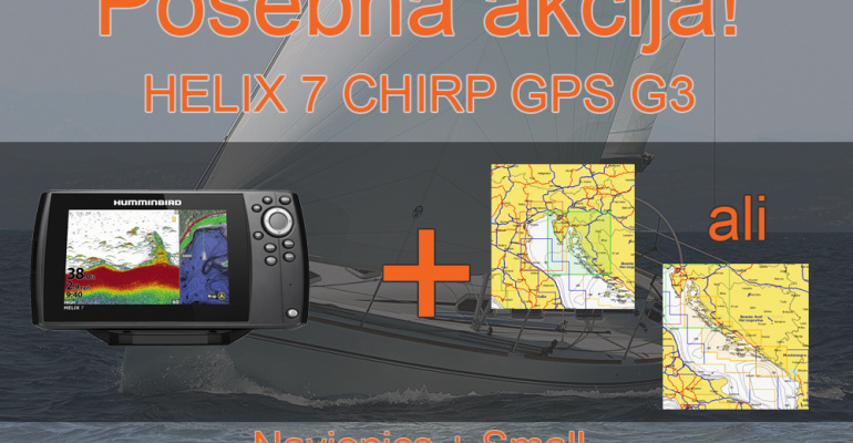 HELIX 7 CHIRP GPS G3  + Navionics + Small