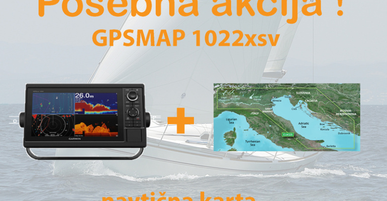 GPSMAP 1022xsv + BlueChart G3 Vision HD Severni Jadran