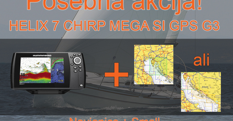 HELIX 7 CHIRP MEGA SI GPS G3 + Navionics + Small