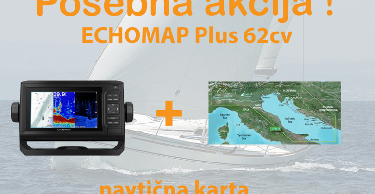 ECHOMAP UHD 62cv + BlueChart G3 Vision HD Severni Jadran